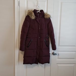 London Fog Burgundy Down Winter Jacket